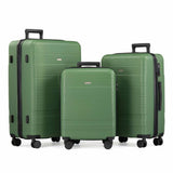 Argos VonHaus 3 Piece Hard Suitcase Set - Green- Buy online at McGrocer