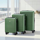 VonHaus 3-piece green hard shell suitcase set - British product