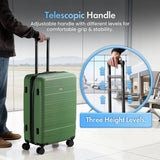 VonHaus 3-piece green hard shell suitcase set - British product