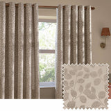 Argos Wylder Grace Leaf Eyelet Curtains - Taupe - 229x137cm- Buy online at McGrocer