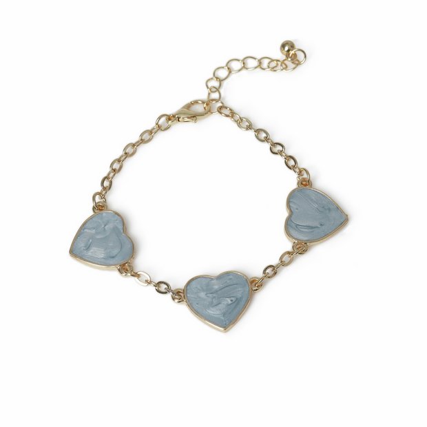 Flitzy Kids blue heart charm bracelet (British brand)