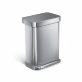 Argos Simplehuman 55 Litre Stainless Steel Rectangular Pedal Bin- Buy online at McGrocer