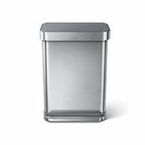 Simplehuman stainless steel rectangular pedal bin 55 litre (British brand)