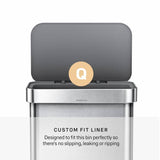 Simplehuman stainless steel rectangular pedal bin 55 litre (British brand)