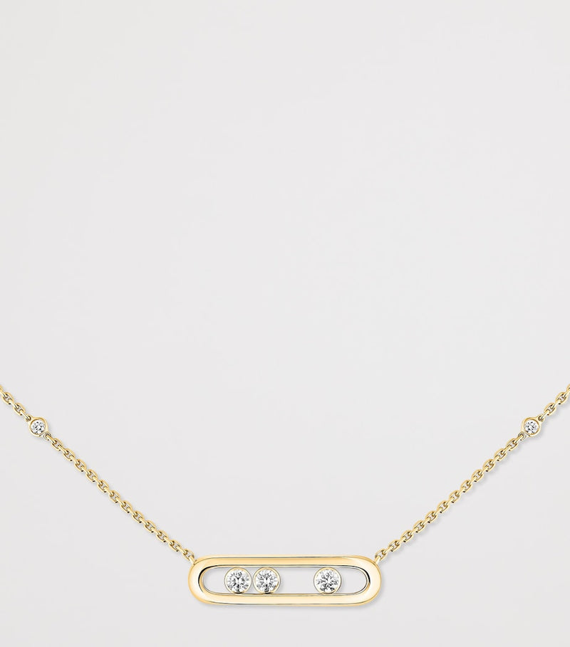 Messika Baby Move Classique yellow gold diamond necklace 45cm (British brand)