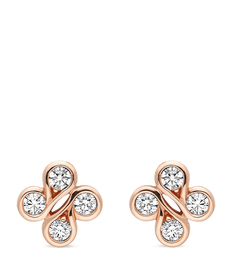 Boodles Be Boodles rose gold diamond earrings (British brand)