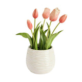 Argos Home artificial pink tulips ceramic pot 30cm, UK version