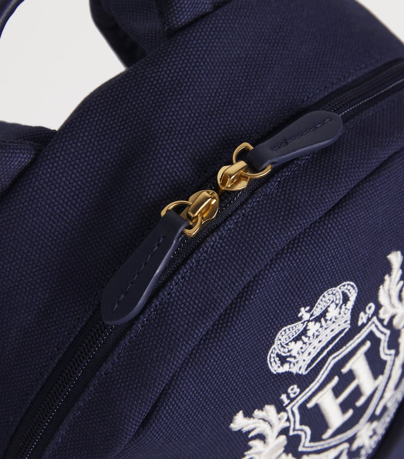 Harrods cotton embroidered emblem backpack, UK version