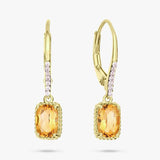 Argos Revere Gold Plated Silver Citrine Stone Drop Earrings 24mm- Buy online at McGrocer