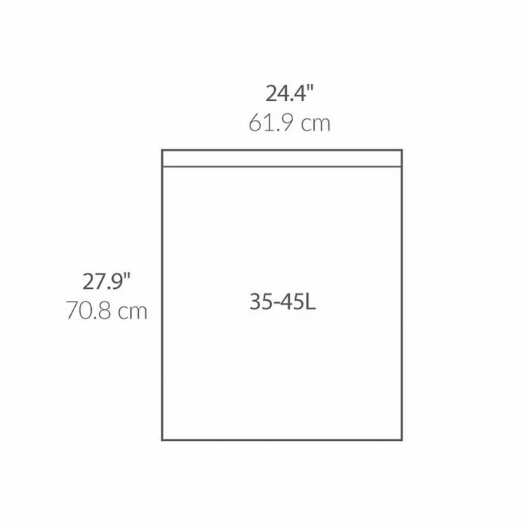 Simplehuman bin liners Code K 45L (British brand)