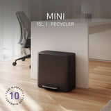 Simplehuman mini recycler pedal bin 15 litre (British brand)