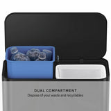 Simplehuman mini recycler pedal bin 15 litre (British brand)