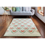 Scion Tulip Trellis blush pink flatweave rug 76x150cm, UK version