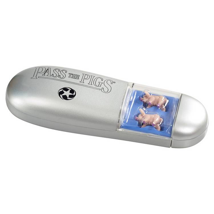 Pass the Pigs pig dice game in travel case, UK version