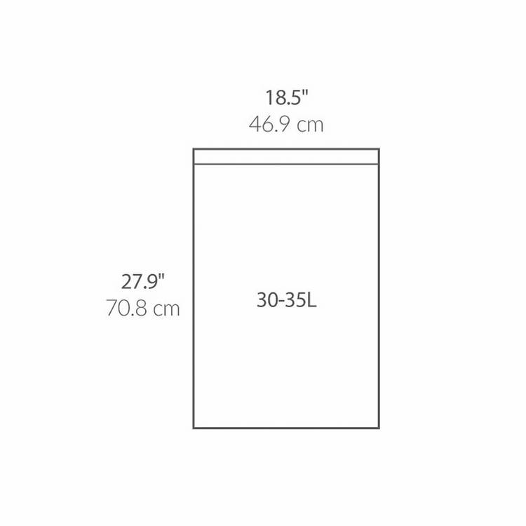 Simplehuman bin liners Code H 35L, imported from the UK