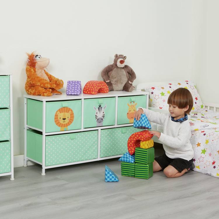 Liberty House Toys Jungle 5 Drawer Storage Unit green, UK version