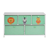 Liberty House Toys Jungle 5 Drawer Storage Unit green, UK version