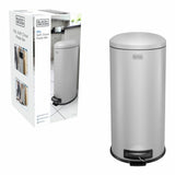 Black+Decker pedal bin grey 30 litre - British product
