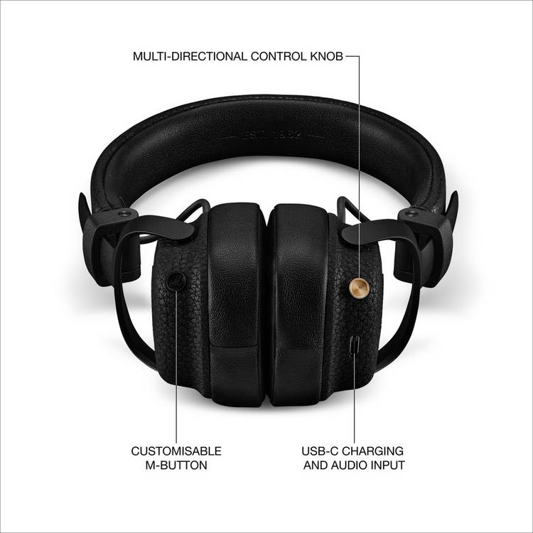 Marshall Milton ANC noise cancelling headphones Black, UK version