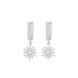 Revere sterling silver cubic zirconia star drop earrings, UK version