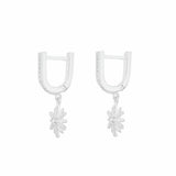 Revere sterling silver cubic zirconia star drop earrings, UK version