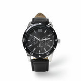 Uncommon Souls watch and bracelet set black leather strap, UK version