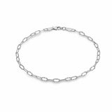 Revere sterling silver diamond cut oval belcher bracelet 18cm, UK version