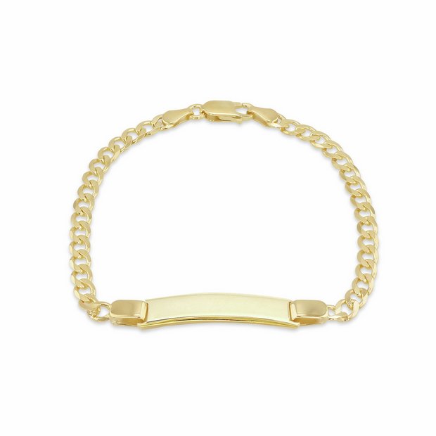 Revere 9ct gold plated curb bracelet 18cm (British brand)