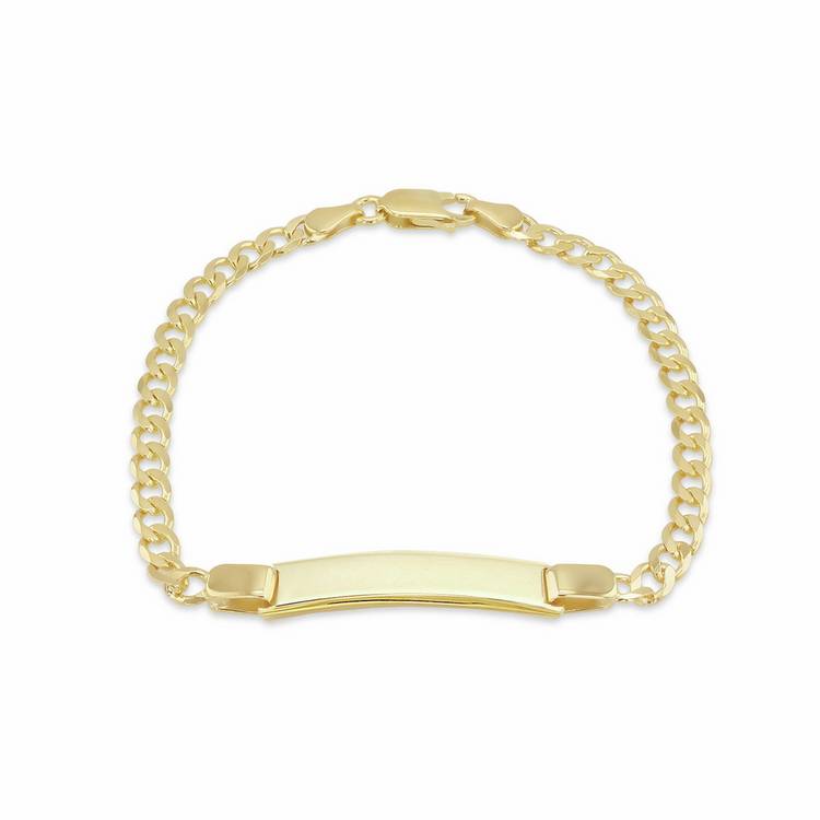 Revere 9ct gold plated curb bracelet 18cm (British brand)