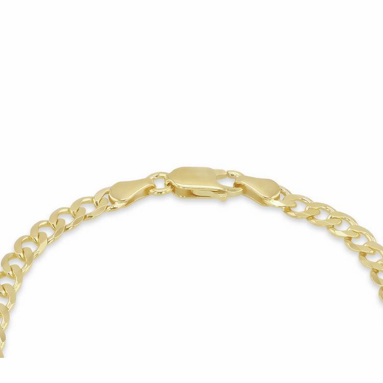 Revere 9ct gold plated curb bracelet 18cm (British brand)