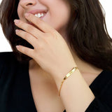Revere 9ct gold plated curb bracelet 18cm (British brand)