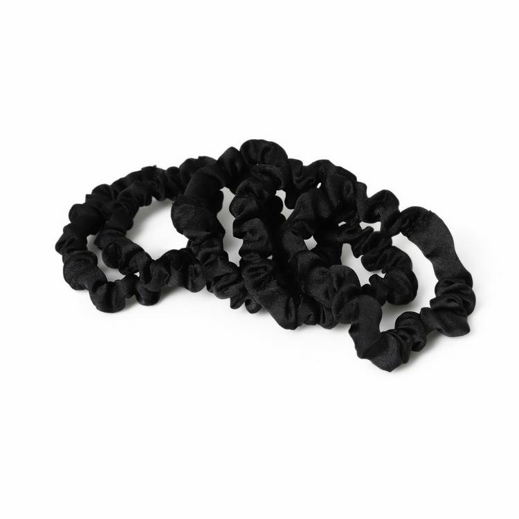 Freedom black thin hair scrunchies pack of 5, UK version