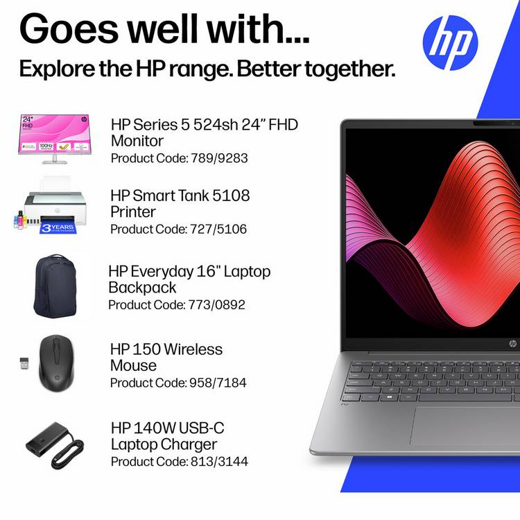 HP OmniBook 3 laptop 16-inch, UK version