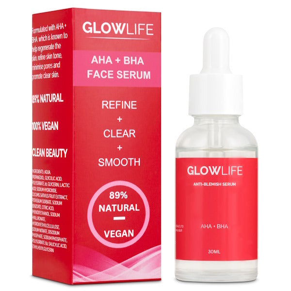 Glowlife AHA BHA face serum 30ml, UK version