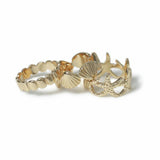 Revere sealife motif rings set large - British product