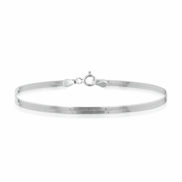 Revere sterling silver flat herringbone bracelet, UK version