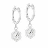 Argos Revere Sterling Silver Hexagon Huggie Earrings- Buy online at McGrocer