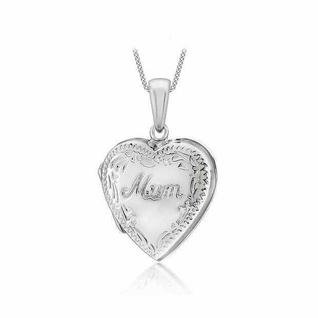 Revere sterling silver mum locket necklace (British brand)