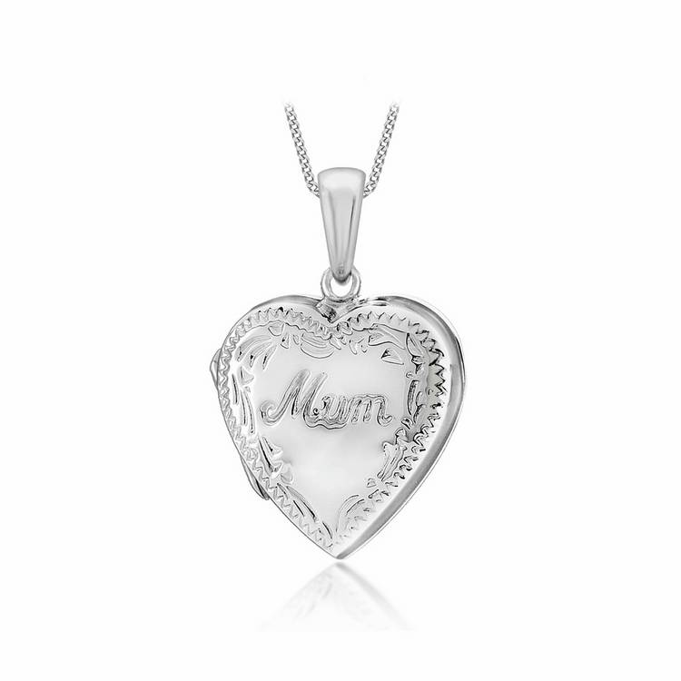 Revere sterling silver mum locket necklace (British brand)