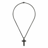 Uncommon Souls cross pendant necklace black tone stainless steel, UK version
