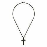 Uncommon Souls cross pendant necklace black tone stainless steel, UK version
