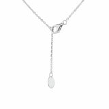 Revere silver teardrop necklace with red cubic zirconia (British brand)