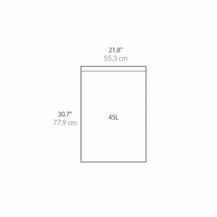 Simplehuman Code M bin liners 45L pack of 100 (British brand)