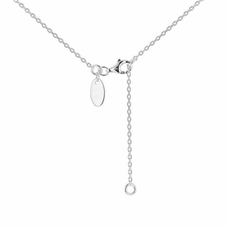 Revere rhodium plated pendant with black cubic zirconia, UK version