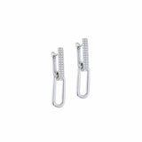 Revere cubic zirconia drop earrings sterling silver, UK version