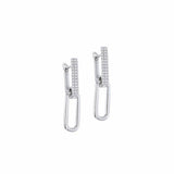 Revere cubic zirconia drop earrings sterling silver, UK version