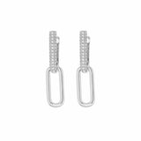 Revere cubic zirconia drop earrings sterling silver, UK version