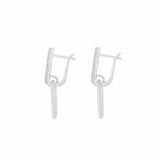 Revere cubic zirconia drop earrings sterling silver, UK version