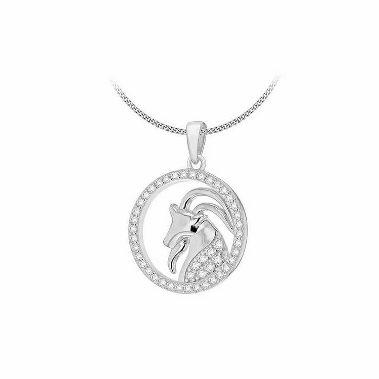 Revere sterling silver Aries zodiac pendant necklace - British product