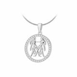 Argos Revere Sterling Silver Gemini Zodiac Pendant Necklace, 46cm- Buy online at McGrocer